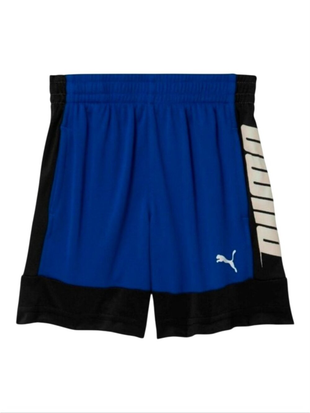 Puma Kids Blue & Black Athletic Shorts With Side Logo Comfortable Fit - Picture 8 of 8